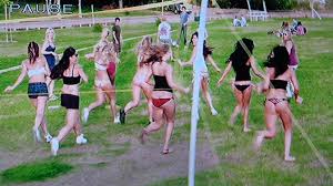 Unfortunately several of these volleyball players were killed in the filming of this scene. But not really.